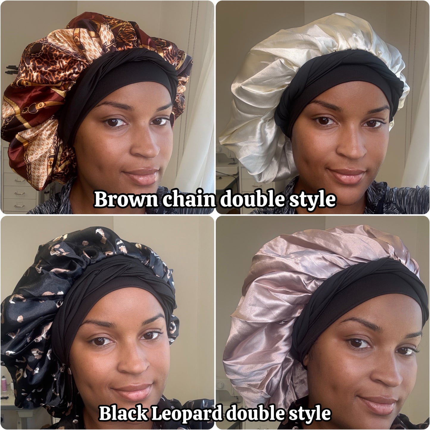 Lux Hair Bonnet - Regular Size - Double Lined Satin Material