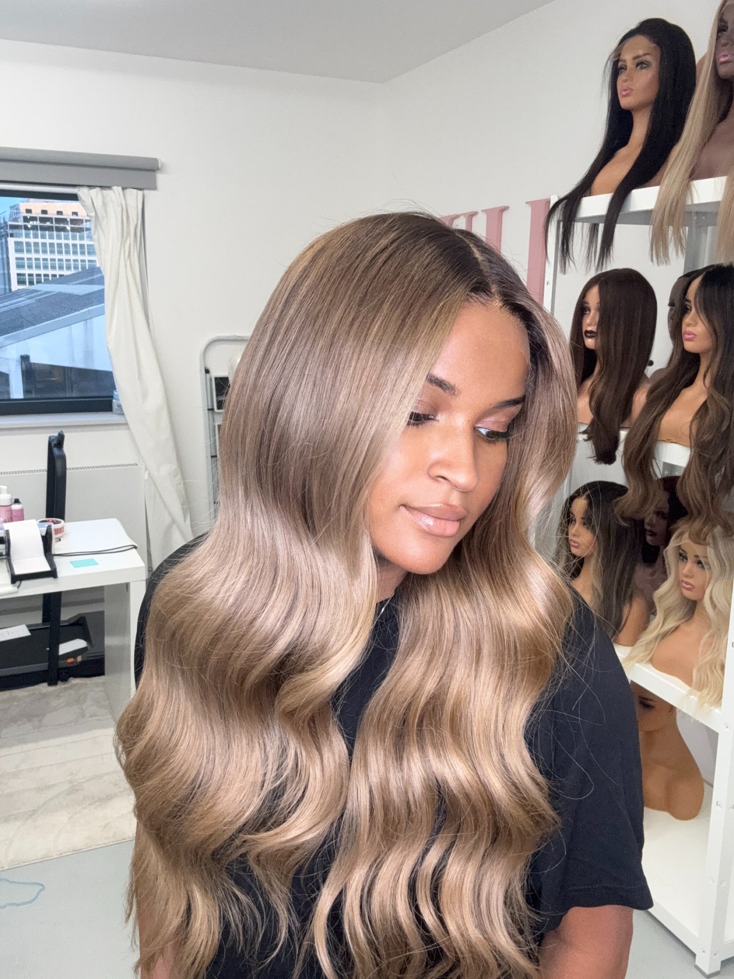 Ready To Ship Aurelia Wig (Full Lace Wig HD lace) - Medium Cap size